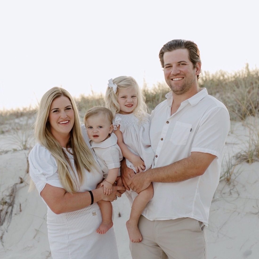 Allison with her husband and their two children